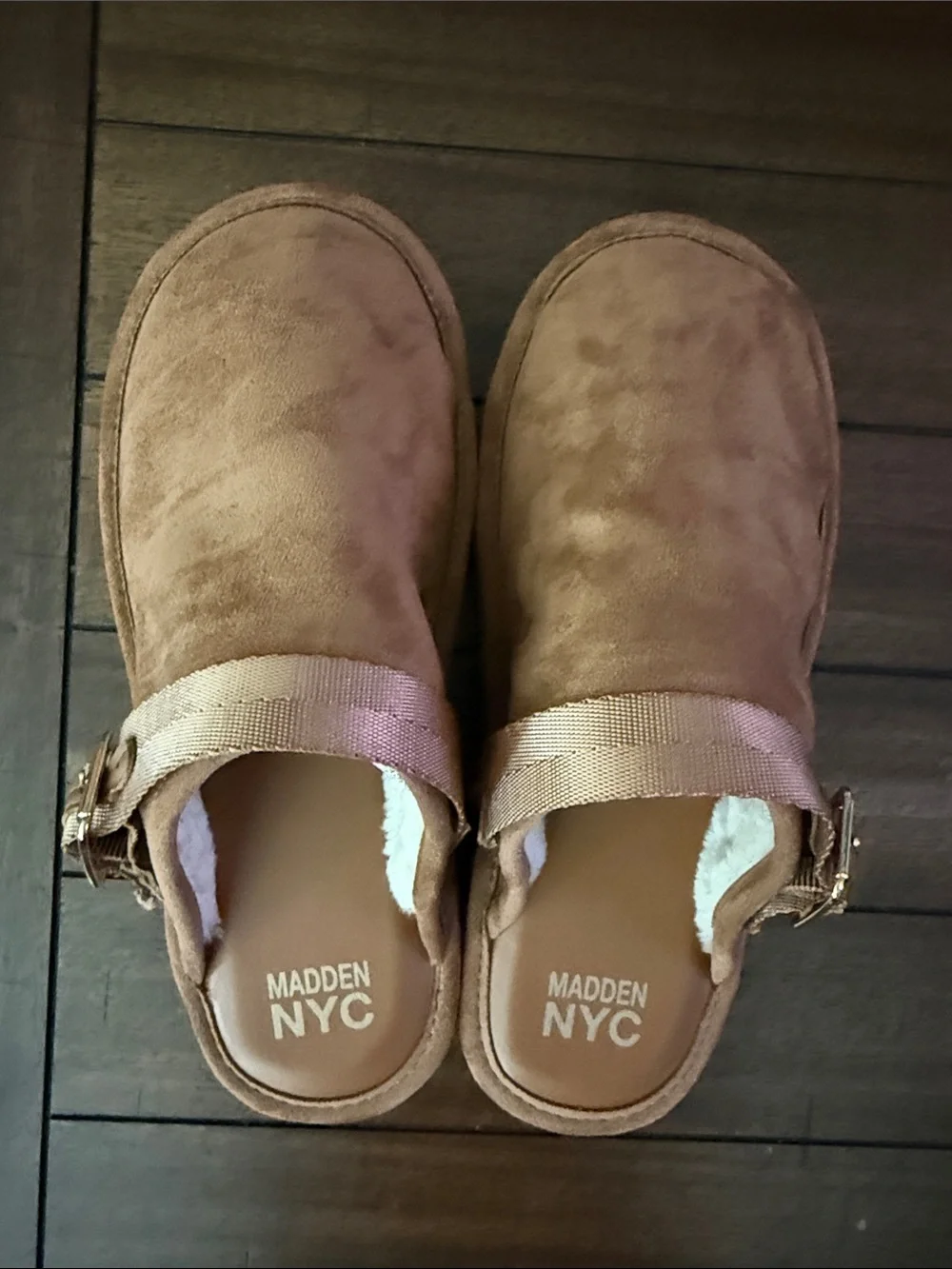 Madden NYC Kids Cozy Slip-On Clog in Light Brown